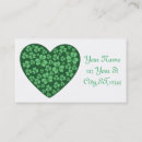 Search for shamrock business cards Heart
