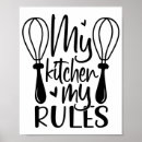 Search for kitchen rules posters Typography