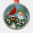 Search for red cardinal bird ornaments Winter