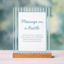 Search for message in a bottle signs Blue
