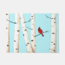 Search for cardinals on birch trees Red