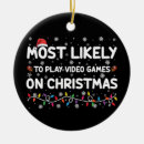 Search for gamer ornaments Santa