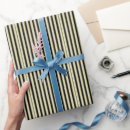 Search for pinstripe wrapping paper Black