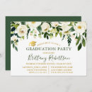 Search for green and white graduation invitations High school or college