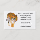 Search for tiger business cards Orange