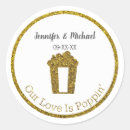 Search for popcorn wedding stickers Our love is poppin