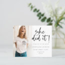 Search for she did it graduation announcement cards Minimalist