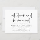 Search for eat drink and be married invitations Modern