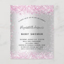 Search for pink and silver baby shower invitations Party
