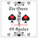 Search for queen of hearts stickers Black