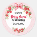 Search for 1st birthday stickers Strawberry