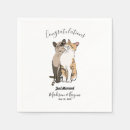 Search for cat wedding napkins Bride and groom