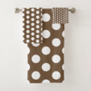 Search for brown and white bath towels Dots