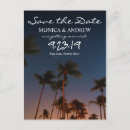 Search for destination save the date postcards Palm tree