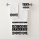 Search for modern geometric bath towels Black and white