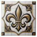 Search for fleur de lis tiles Black and white