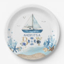 Search for beach baby shower plates Ahoy it's a boy