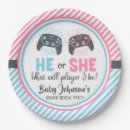 Search for gamer paper plates Gender reveal