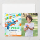 Search for water gun invitations For kids