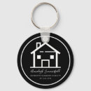 Search for black and white keychains Real estate agent