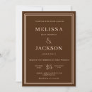 Search for chocolate brown wedding invitations Elegant