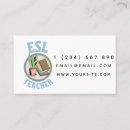 Search for english teacher business cards Esl instructor