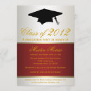 Search for red and gold graduation invitations Party