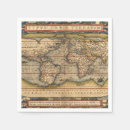 Search for world map napkins Vintage