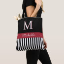 Search for black and white striped bags For her