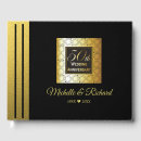 Search for vow renewal guest books Black and gold
