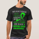Search for lime green tshirts Cancer