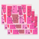 Search for magenta wrapping paper Mid century modern