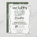 Search for happy camper invitations Pine tree