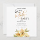 Search for floral 60th birthday invitations Flowers