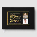 Search for birthday guest books Black and gold