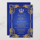 Search for royal blue gold baby shower invitations Modern
