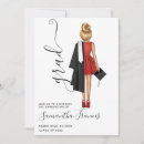 Search for red black graduation invitations Typography