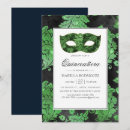 Search for green masquerade mask invitations Carnival