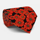 Search for black and red flower ties Retro