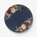 Search for burgundy and gold plates Rustic