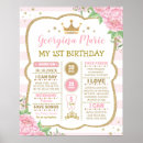 Search for princess birthday posters Pink and gold