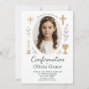 Search for celebration confirmation invitations Gold