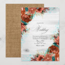 Search for teal and coral wedding invitations Turquoise