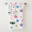 Search for paw print bath towels Cute