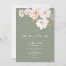 Search for sage green quinceanera invitations Floral