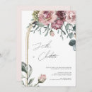 Search for blush and gold wedding invitations Greenery