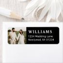 Search for photo return address labels Black and white