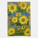 Search for blue sunflowers kitchen towels Sky