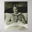 Search for vintage woman reading posters Black and white