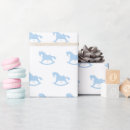 Search for rocking horse wrapping paper Blue